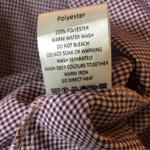 MLM LABEL BERRY GINGHAM OFF SHOULDER BOHO BLOUSE LARGE - Picture 6 of 8